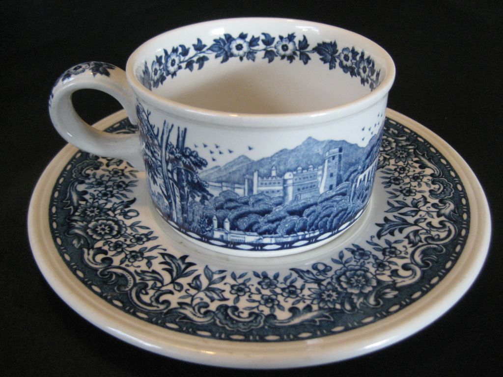 Teetasse mit Unterteller Blue Castle