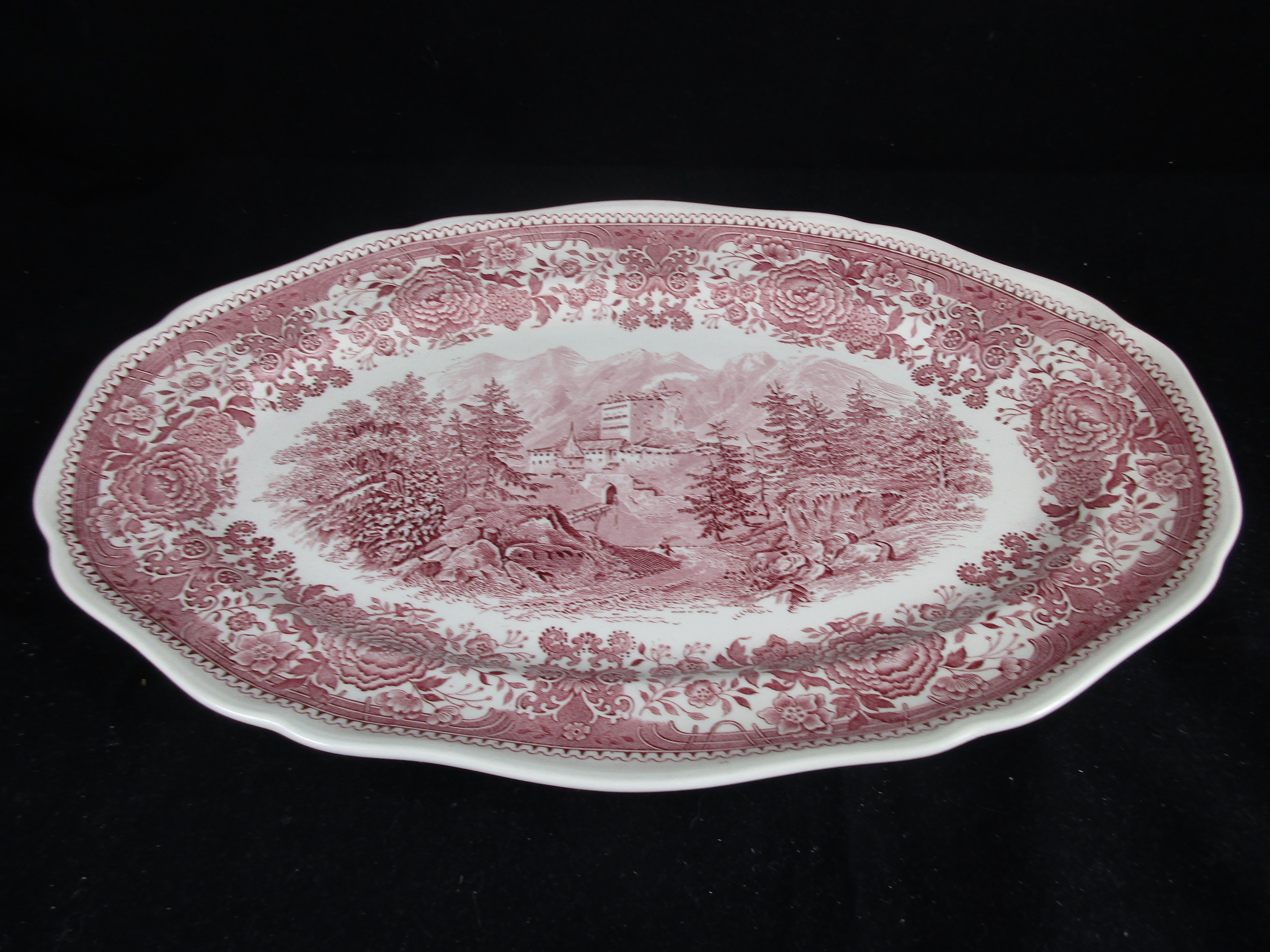 Platte oval l: 33,5 cm  Burgenland rot