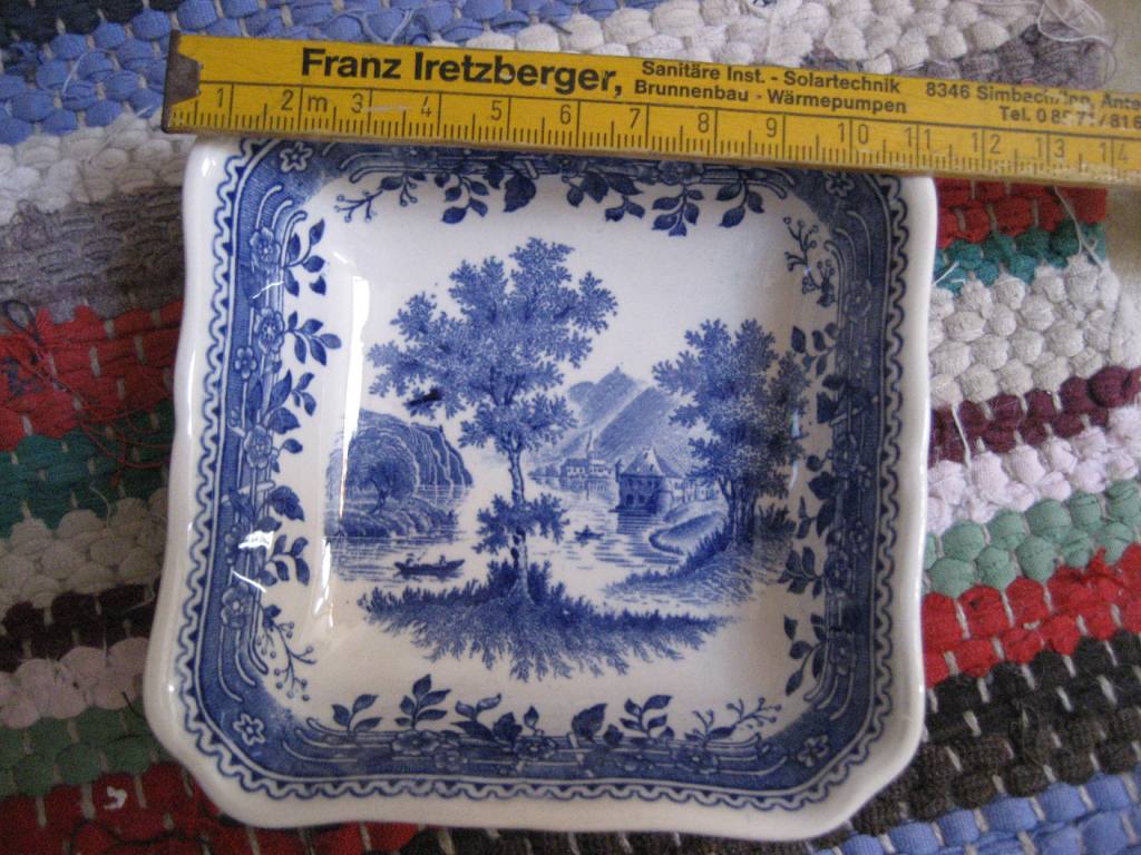 Villeroy und Boch Burgenland blau Schale Schüssel eckig 21 cm